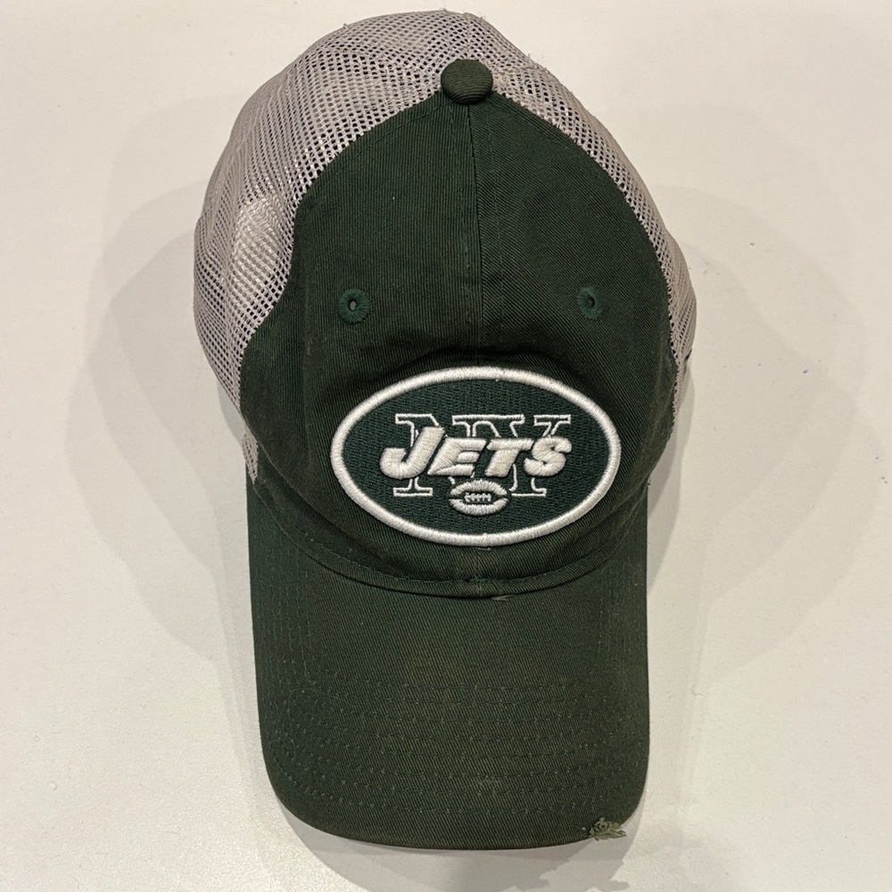 New York Jets Green and Gray SnapBack Trucker Mesh Cap